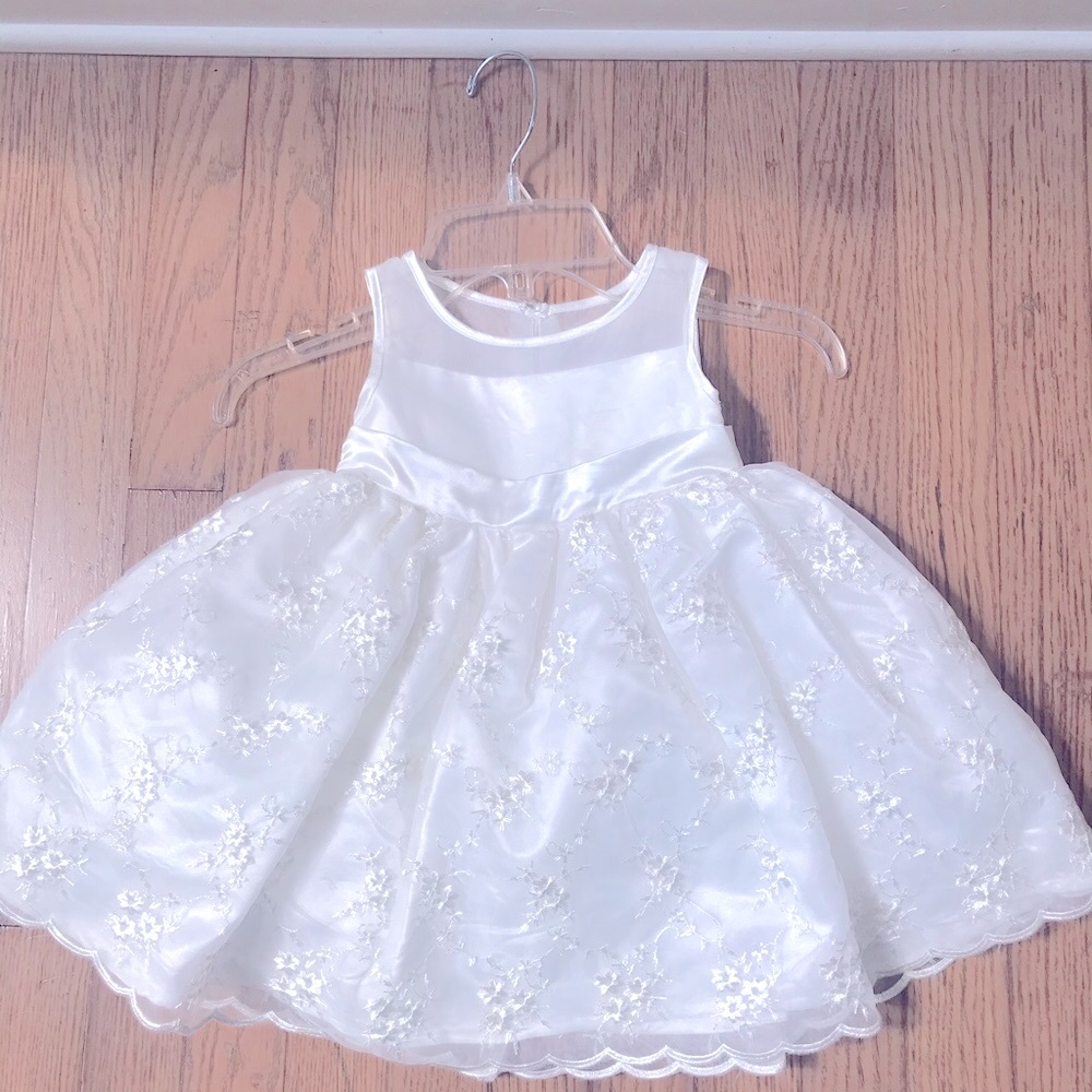 Dress Floral Girls Little Kids Cream Size 2T